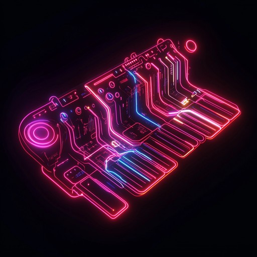 An instrumental track featuring powerful synthesizer riffs and pulsating electronic rhythms, creating a bold and futuristic atmosphere that energizes the listener.