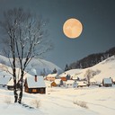 melancholic holiday reflection capturing serene winter night