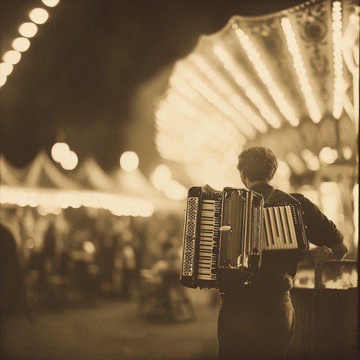 A dreamy instrumental piece that echoes the joyful yet bittersweet memories of past carnivals. Whimsical tunes dance freely, stirring feelings of longing and happiness mingled together, creating an endearing and heartwarming auditory experience.