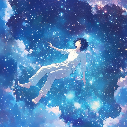 An ethereal journey through the cosmos, featuring celestial soundscapes and drifting melodies reminiscent of an anime dream sequence. The music captures the essence of cosmic wonder and adventure, evoking feelings of floating among the stars.