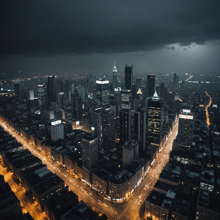 Imagine exploring the atmospheric intrigue of the city at night, while distant lights flicker and rain gently drapes the landscape, the track transcends into a personal solace amidst urban solitude