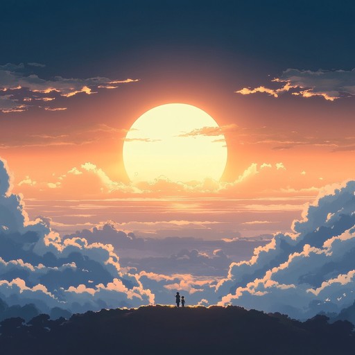 Imagine a sunrise in an anime world where characters awaken to a new day filled with opportunities. Bright and uplifting synthesizer melodies dance alongside percussive beats, creating an atmosphere of exuberance and hope. The music swells with a crescendo that evokes the feeling of limitless potential and joy.