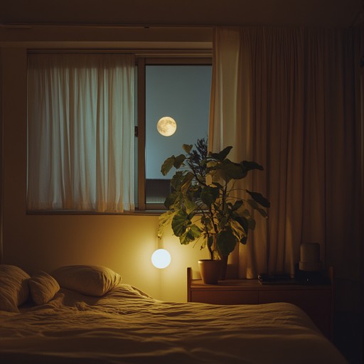 Create a serene musical journey perfect for winding down before sleep. Gentle melodies, soothing harmonies, and soft textures will help calm the mind and ease into a restful night. Ideal for creating a cozy, tranquil atmosphere in a bedroom setting.