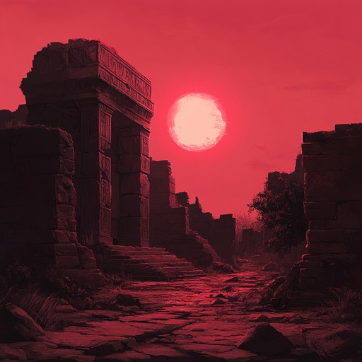 Experience a compelling exploration of an ancient temple's deserted corridors, where the haunted past meets the present. Ethereal and enigmatic sounds evoke a world long forgotten, as the sitar and ambient dub create an entrancing and mysterious atmosphere.