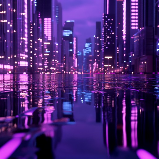 Imagine walking through a cyberpunk cityscape under a neon soaked rain, the sounds blending the hustle of urban life with the serenity of nature. The track merges the ambient noises of a busy metropolis with the gentle pitter patter of rain, layered over an electronic beat that pulses with the life of a city that never sleeps.