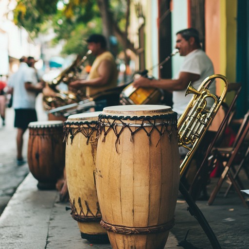 An exciting and danceable track blending the afro cuban rhythm of rumba with the gritty beats and grooves of funk. This instrumental track layers percussive congas, slap bass lines, vibrant brass sections, and funky guitar riffs to create an irresistible groove. Perfect for lively parties, energetic workouts, or to bring a splash of vibrant energy to any setting.