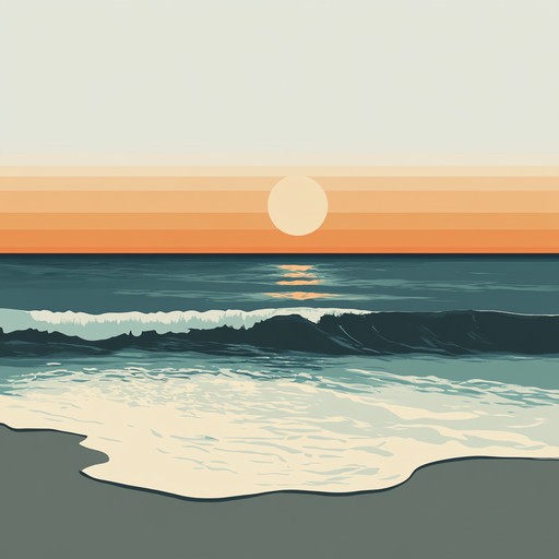 Lose yourself in a serene electronic ambiance as soft, flowing beats mimic the tranquility of a twilight beach scene, calming both mind and soul.