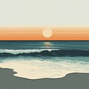 gentle electronic beats creating a relaxing beach atmosphere.