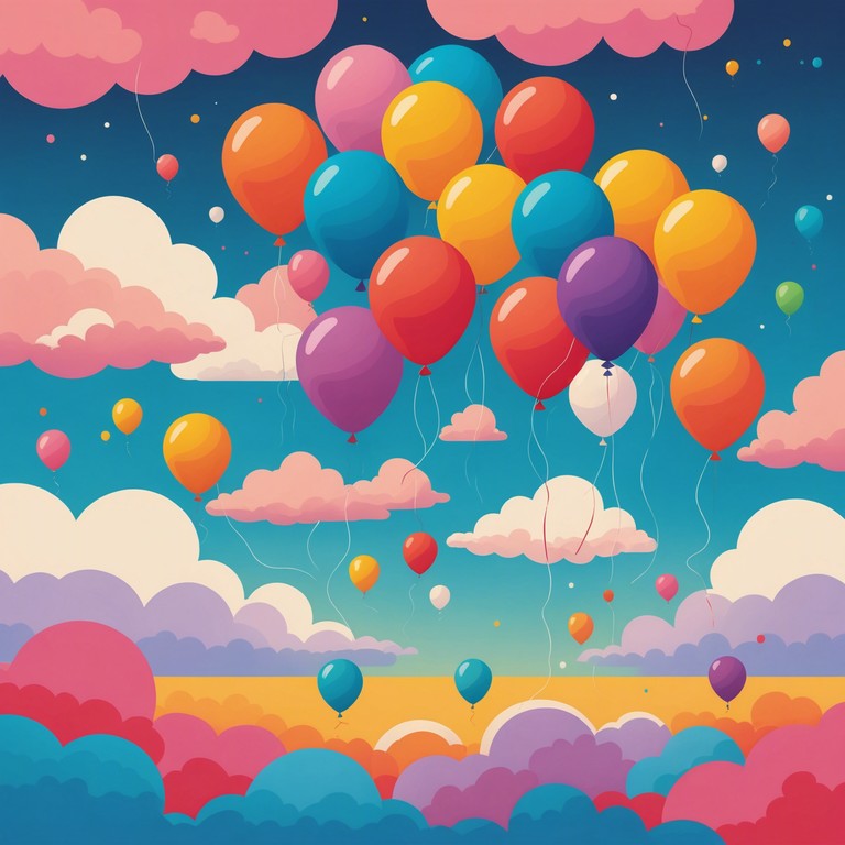 This composition blends serene ambient soundscapes with the playful, joyful echoes of children playing, simulating the experience of floating through a sky made of soft, cotton candy clouds interspersed with the vibrant, gleeful ambiance of a lively playground. The track serves as a background to a surreal journey through a daydream, where the rules of gravity and adulthood give way to laughter and lightness.