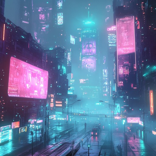 Picture an otherworldly metropolis where each beat pulses like the heartbeat of a vast neon machine. With syncopated rhythms and shimmering synths, this track evokes an energetic and futuristic vibe that's distinctly groovy.