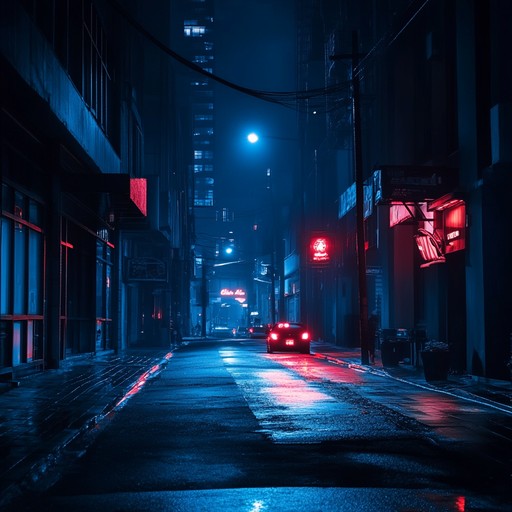 Dive into a world of neon shadows with this haunting synth noir piece. The track combines eerie melodies and dramatic basslines to evoke a sense of suspense and tension, reminiscent of a detective story set in a retro futuristic cityscape.