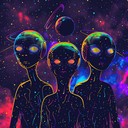 cosmic creatures groove to eccentric and exuberant melodies.