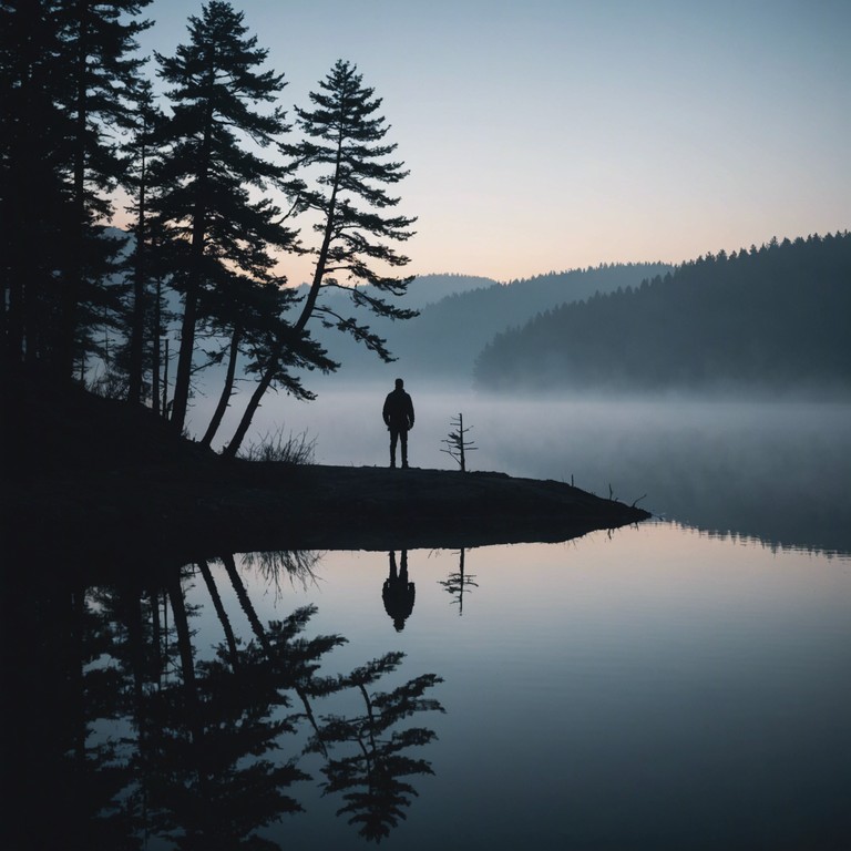 Imagine drowning in a sea of soft, sorrowful echoes spun with subtle beats to emphasize the vastness and emptiness of the universe, where each pulse radiates the echoes of whispers lost to time.