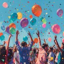 energetic rhythms celebrating joy, vibrancy, color, and festivity