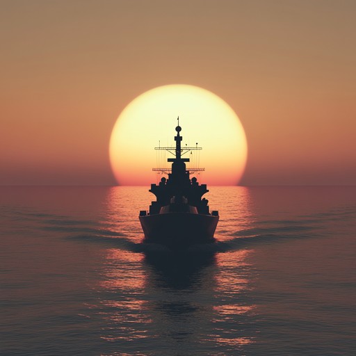 This instrumental track portrays the grandeur and strength of the russian navy as it embarks on a majestic voyage across vast and rugged northern waters. The composition evokes the courage and determination of sailors facing the formidable challenges of the sea, highlighting the historical significance and pride associated with the naval fleet.