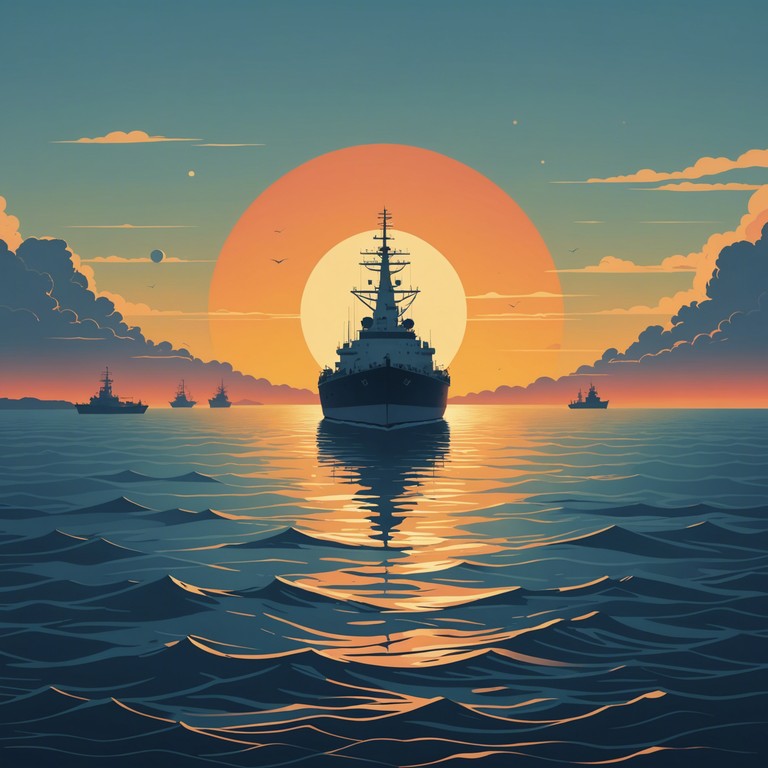 This instrumental track captures the essence of russian naval history, embracing the majesty and strategic brilliance of the fleet with a deeply stirring arrangement that resonates with the spirit of past and present sailors. The music progresses from calm narrations to fierce crescendos, mirroring the sea's various moods and the undying courage of the navy