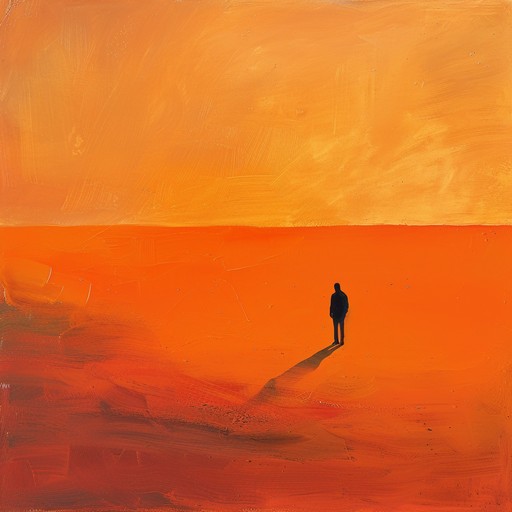 An evocative instrumental piece featuring a lone guitar immersed in reverb, capturing the essence of a solitary journey through a vast, desolate desert. The music combines raw, finger picked melodies with the ambient sounds of wind and distant echoes, creating a profound sense of isolation and introspection