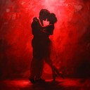 an electrifying midnight tango evoking powerful, fiery emotions.