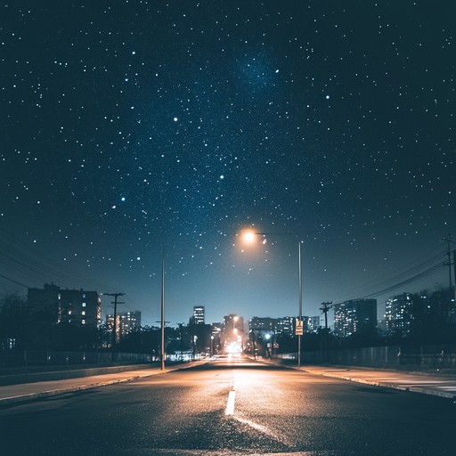 An instrumental hip hop track weaving mesmerizing rhythms and ambient textures, capturing the enigmatic vibe of city nights