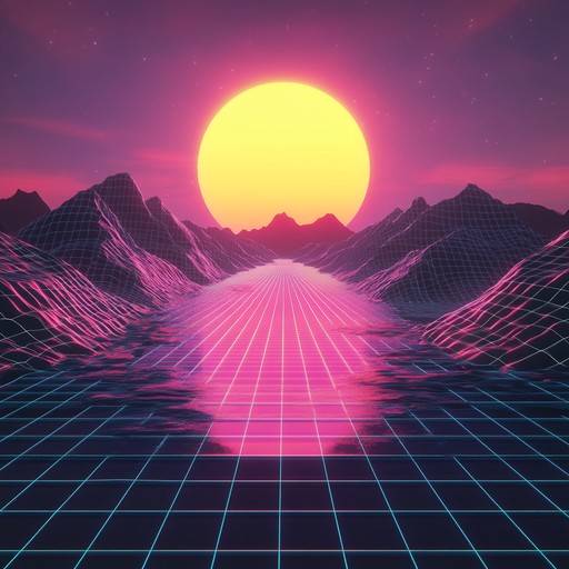 An electrifying instrumental synthwave piece that captures the thrill of racing down neon lit highways at night, combining pulsating synths with driving basslines to create an atmosphere of excitement and anticipation.