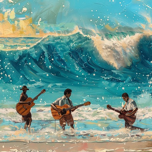 Experience the lively rhythms and cheerful melodies of bossa nova, perfectly encapsulating the feel of a beach evening. The guitar strings dance along with the waves, creating a mesmerizing melody that embodies the carefree spirit of the tropics.