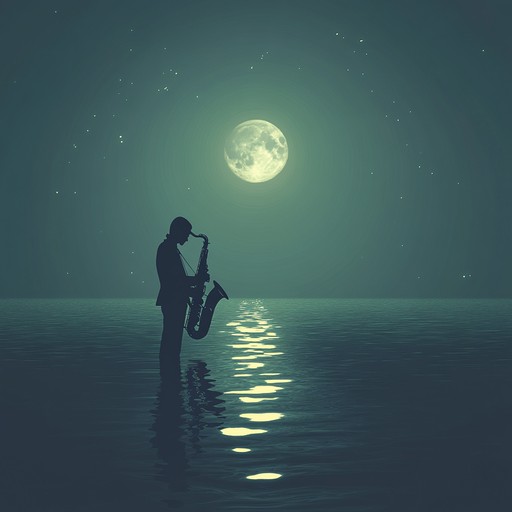 An instrumental jazz piece featuring a gentle saxophone leading smooth melodies over a soft piano backdrop, evoking tender emotions and serene moments under the moonlight. The song flows with calming harmonies, capturing the essence of whispered conversations and quiet reflections during a peaceful night.