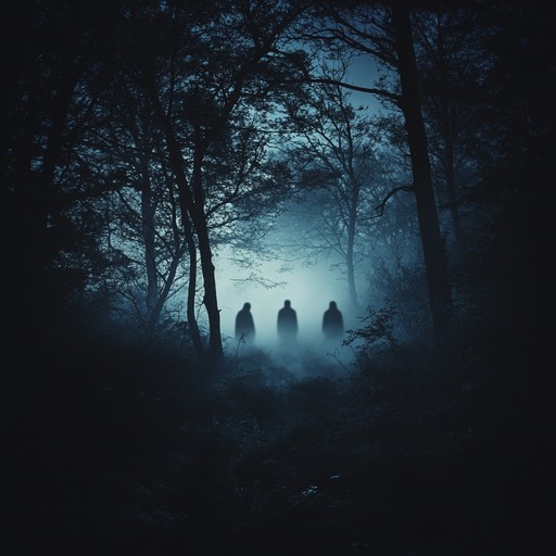 A chilling journey through a shadowy landscape, this track layers eerie ambient sounds with haunting electronic melodies, creating a sense of unease and foreboding. The use of sparse, echoing synthesizers and reverberating beats invokes the feeling of walking through a deserted, haunted place where every sound is amplified by the silence that surrounds. This composition is perfect for settings that require a deeply unsettling atmosphere, such as horror films, eerie video games, or dark, brooding art installations.