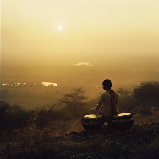 Evoking the tranquility of dawn, this moving piece blends melodic sitar lines with rhythmic african drums and atmospheric synthesizers, creating a serene and uplifting soundscape perfect for introspection and peaceful moments.