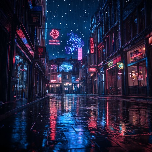 An instrumental edm track featuring ambient synth textures and pulsating rhythms, creating a dreamlike soundscape that immerses listeners in a nocturnal journey through neon lit cityscapes.