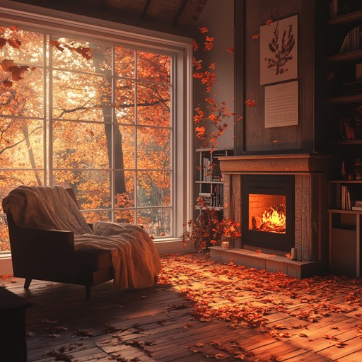 Imagine a soft, soothing tune that encapsulates the essence of a serene autumn evening as leaves rustle gently in the breeze. The piece aims to bring a sense of warmth and comfort, just like a cozy blanket on a cool day, evoking feelings of peace and contentment as you sip a warm beverage by the fireside.