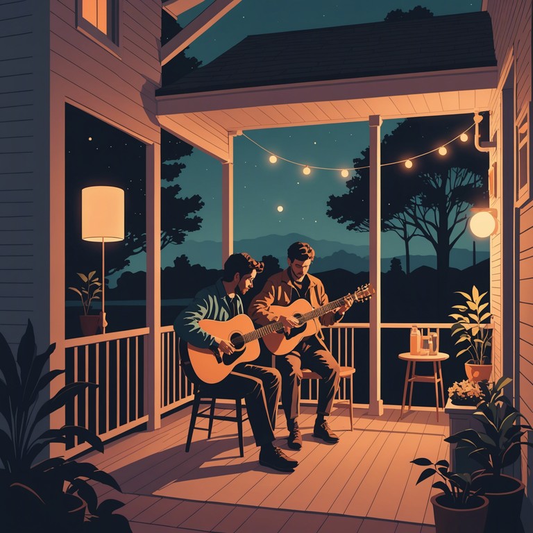 As the world quiets down, these gentle guitar melodies transport listeners to a place of calm introspection and peaceful repose, ideal for soothing the soul after a long day.