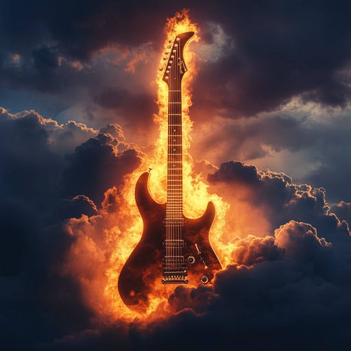 An instrumental track beginning with heavy guitar riffs symbolizing conflict, evolving into soaring melodies that represent overcoming struggle, and concluding with harmonic chords signifying newfound strength.