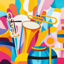 a lively latin jazz instrumental showcasing bold horns and percussion