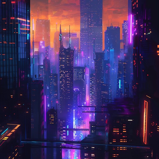 A serene, reflective piece blending chillwave tones with urban soundscapes, capturing the calm yet vibrant energy of city nights. Echoing synths and laid back rhythms guide listeners through illuminated streets and skyscrapers.