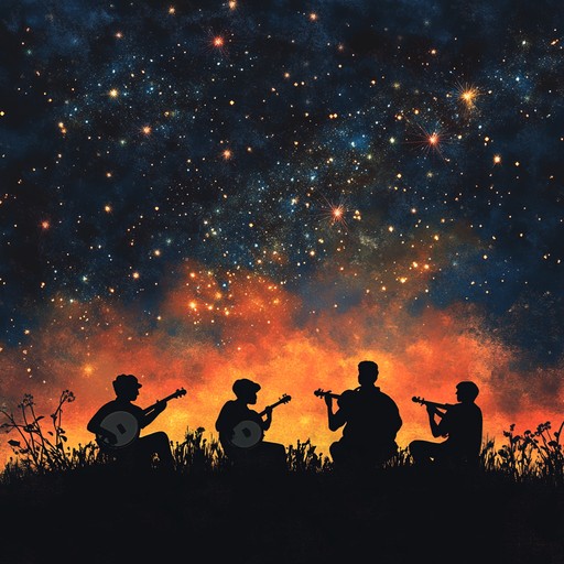 A high energy bluegrass piece combining traditional banjo and fiddle with unexpected cosmic soundscapes. The fast paced tempo drives the piece forward, creating a unique blend of earthly roots and celestial explorations. This innovative composition captures the essence of down home jubilation with an expansive, otherworldly twist, transporting the listener from appalachian hills to the stars.