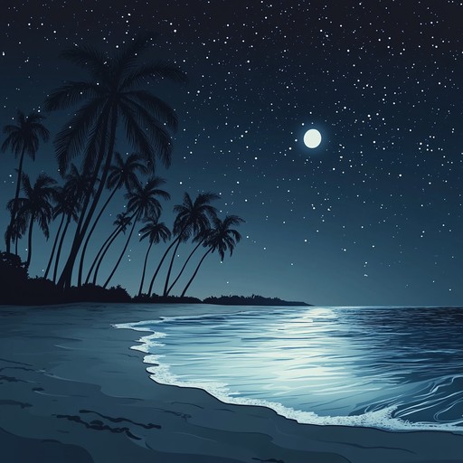 A sultry calypso instrumental capturing the essence of moonlit caribbean nights, featuring smooth rhythmic beats and gentle melodic lines that evoke a warm, inviting tropical ambiance. The music dances gracefully, drawing listeners into a mesmerizing late night island escape.