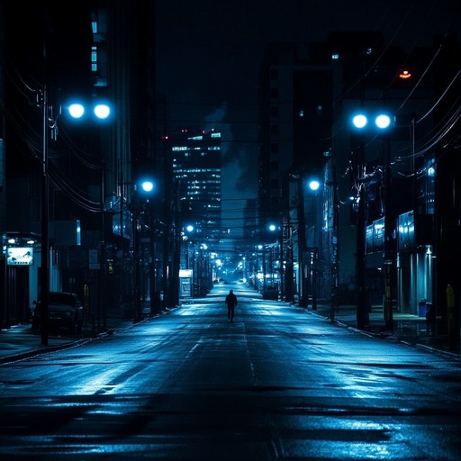 An emotional rap instrumental featuring a haunting piano melody over laid back beats, capturing the essence of solitude and self reflection on urban streets.