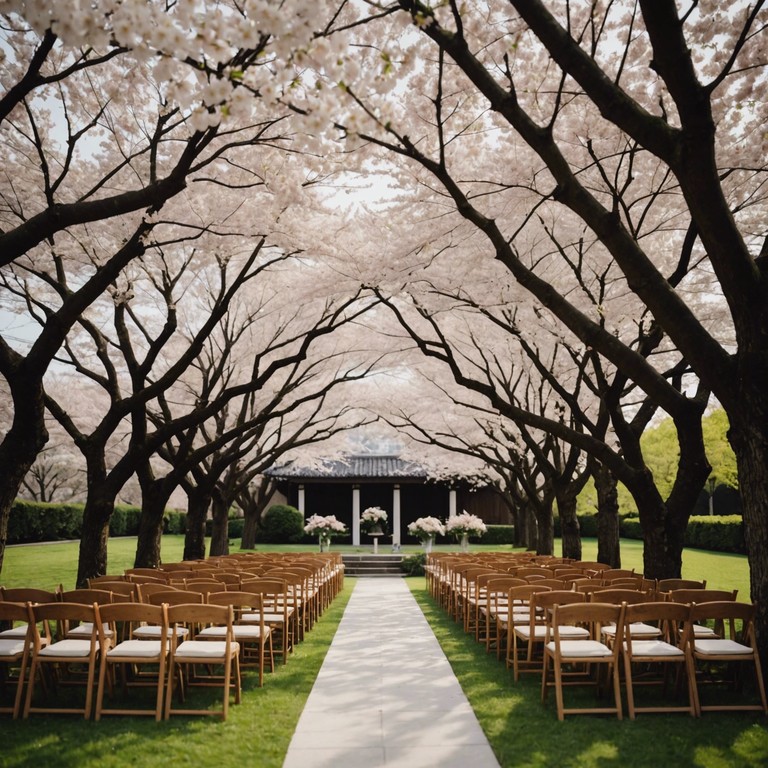 This composition is meant to symbolize the youthful spirit and fleeting beauty of cherry blossoms, setting a perfect tone for an uplifting anime narrative.