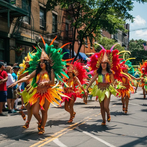 A vibrant mix of traditional afro cuban rhythms and modern dance elements that invites listeners to a colorful street celebration. Expect lively percussion, energetic brass, and an infectious groove that sets the scene for a festive atmosphere.