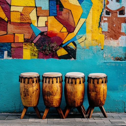 An instrumental track featuring gritty conga drum rhythms that embody the raw energy of afro cuban street music. The driving beats immerse the listener in the vibrant streets of havana, reflecting the passionate heartbeat of cuban culture.