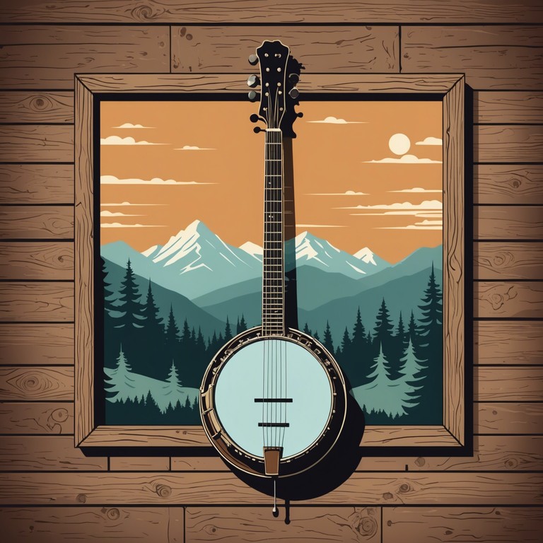 Delve deeper into the heart of the mountains with secrets in the strings, where each note played on the banjo tells a story steeped in tradition and whispered secrets of the past. The music serves as a gateway to a world of eerie calm and profound depth, reflecting the complexity of mountain life shrouded in mist.