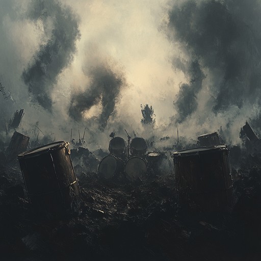 Experience an intense military chaos with frenetic, relentless drumming, creating an atmosphere of urgency and pandemonium. The track draws you into the heat of battle, combining chaotic percussion with militaristic precision to capture the frantic energy of warzones