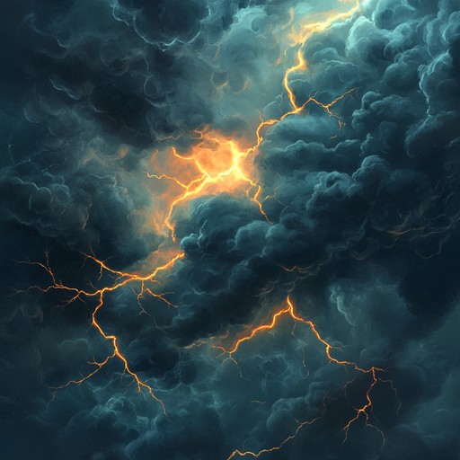 A fierce, grand orchestral piece featuring thunderous percussion, searing strings, and brass. It captures the essence of a raging storm, amplifying anger, power, and epic resolve to its apex, creating a dramatic tension in every note