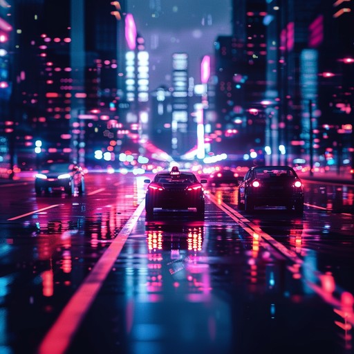 Imagine driving through a neon lit city, the lights reflecting off your car's windshield. A pounding synthesized bassline drives the track forward, accompanied by soaring electric guitars and a relentless beat. This instrumental embodies the energy and vibe of an 80s night out, encapsulating the excitement and thrill of the era.