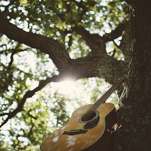 Embrace the calming embrace of nature in this intimate folk rock piece, where gentle guitar strumming and soft rhythms transport you to a serene forest, with melodies that whisper secrets of the trees and the rustling leaves.