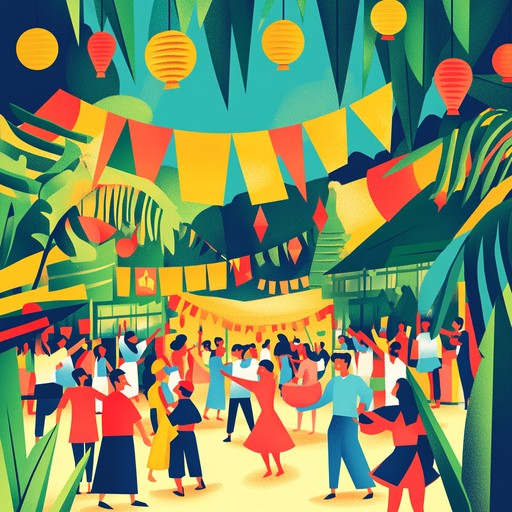 An upbeat instrumental piece that captures the energy and happiness of a traditional village festival, with rhythmic melodies and cheerful harmonies that invite listeners to dance.