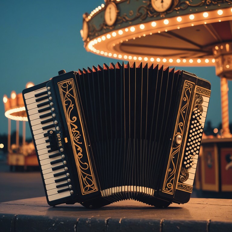 This alternative version delves deeper into the haunting aspect of a late night carnival, emphasizing the contrast between the lively celebrations and the solitary reflections of an onlooker. The accordion gently weaves throughout, capturing the essence of both joy and solitude.