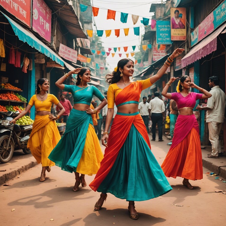 This unique track combines the vibrant energy of salsa with the intricate rhythms of indian classical music to create a spellbinding musical journey. The composition is designed to evoke a sense of adventure and cultural harmony, featuring complex percussion patterns and melodic overtones that bridge two rich musical traditions.