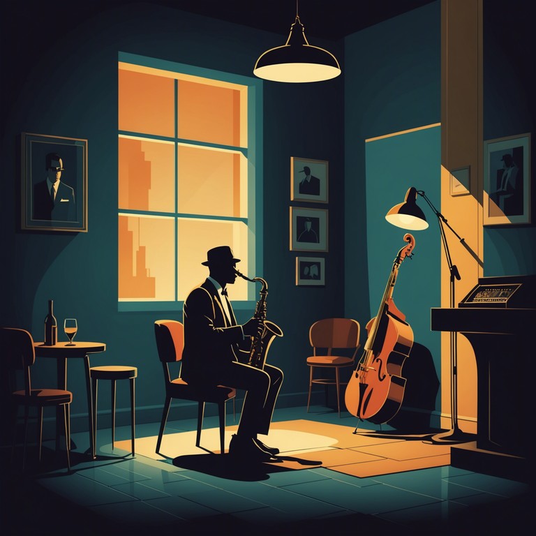 This alternative version dives deeper into the textured sounds of a jazz ensemble, with a greater emphasis on bass undertones and brushed snare rhythms that enhance the feeling of being in a vintage jazz venue.