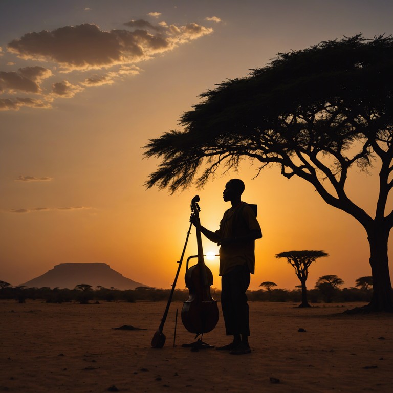 An immersive track that blends traditional gambian rhythms with contemporary electronic sounds to evoke a profound sense of pride and timeless connection to the ancestral land. This piece utilizes the kora, a classic west african stringed instrument, to create a bridge between the past and the present. The melody is anchored in gambian musical tradition while incorporating modern electronic elements, making it both nostalgic and forward looking.